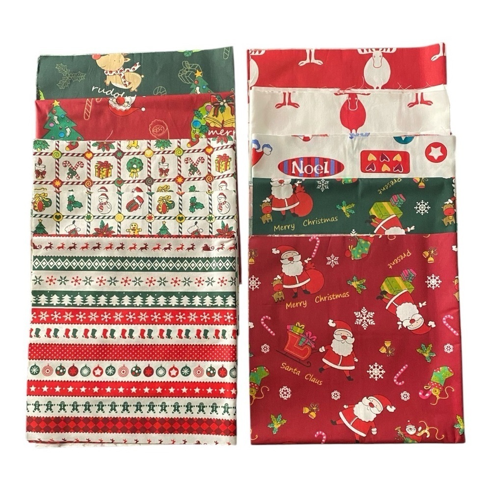 NEW-FABRIC/MATERIAL-FAT QUARTERS-10 PIECES